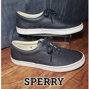 Sperry Black Leather Top Sider Shoes